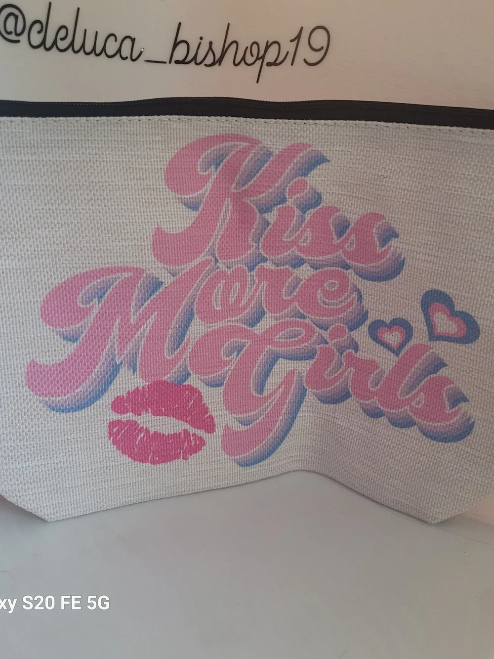 'Kiss More Girls' Graphic Zip Pouch